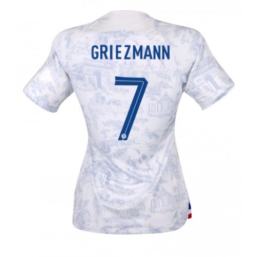 Fotballdrakt Dame Frankrike Antoine Griezmann #7 Bortedrakt VM 2022 Kortermet